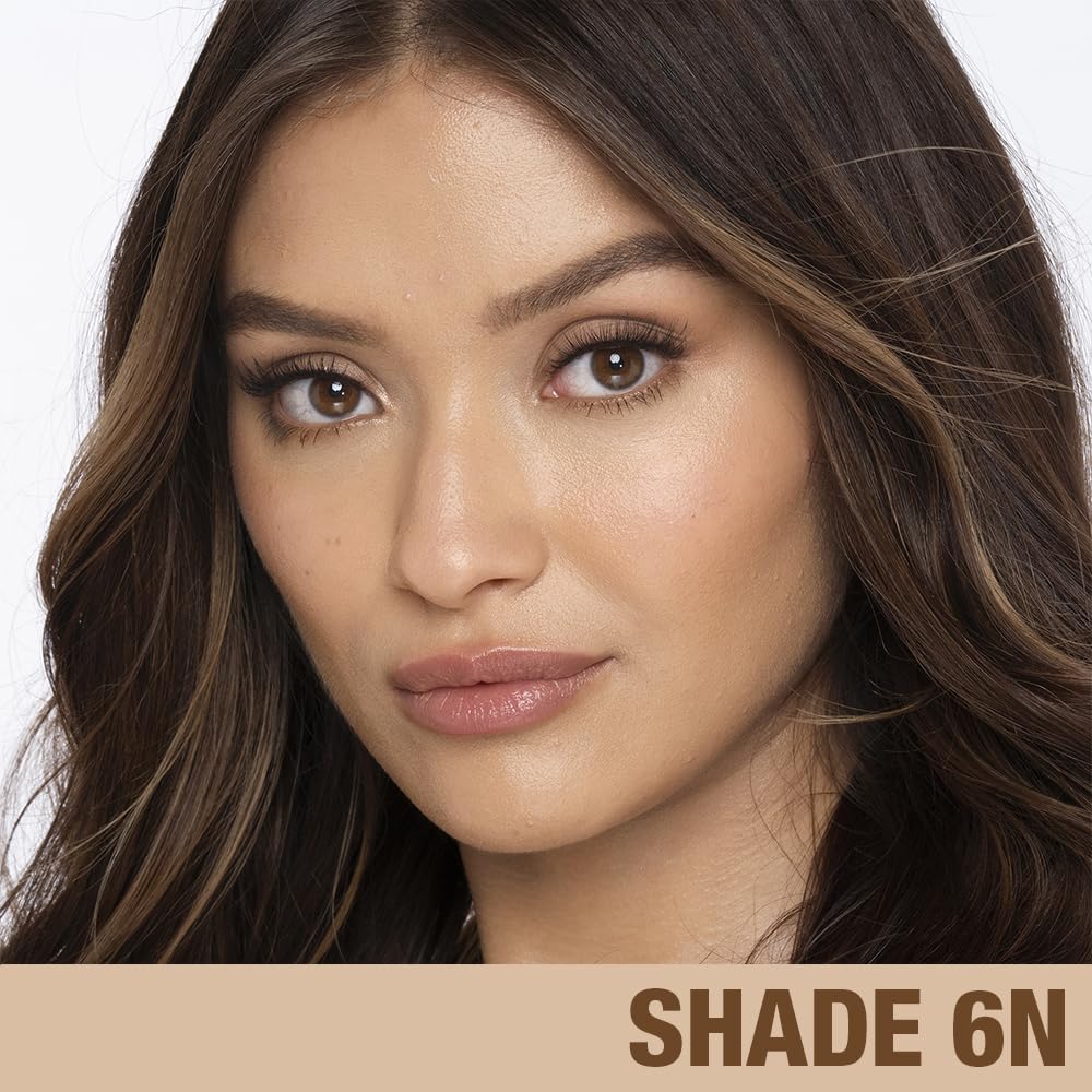 Charlotte Tilbury Beautiful Skin Medium Coverage Hydrating Foundation - Buildable Liquid Makeup for Instant Glow, Plumping Hydration & Lasting Skincare Benefits - 6 Neutral