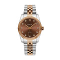 PASCAL Timeless Classic Diamond Watch for Men– Swiss Quartz Watch with Lab-Grown Diamonds, Sapphire Crystal, Elegant Dress Watch Gift,10 ATM Water Resistant, Fits 6.5"-9.5" Wrists (Cocoa Brown, 36)