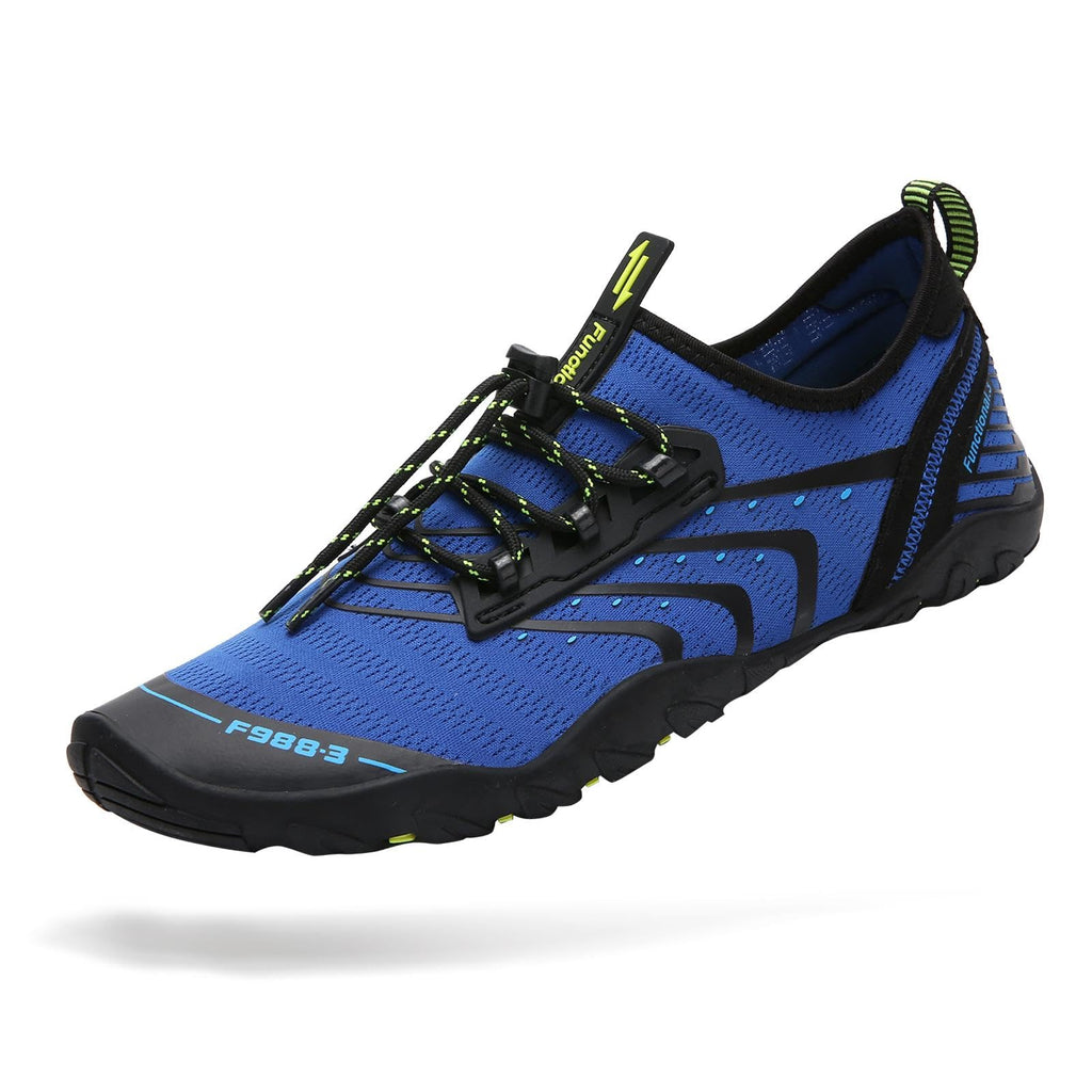 Mishansha Water Shoes for Women Men, Quick-Dry Barefoot Swim Shoes with Drainage Holes, Lightweight Aqua Shoe for Beach Pool River Boating Yoga Walking 8.5 Women/7 Men Persian Blue