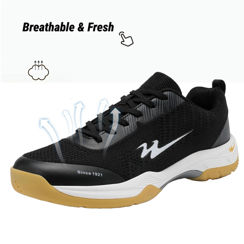 cungel-Tennis-Badmintion-Pickleball-Shoes Unisex No-Slip Pickleball & Tennis Shoes | Lightweight Breathable Court Shoes for Men and Women Black