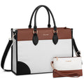 LOVEVOOK Laptop Bag for Women 15.6 lnch,Waterproof Laptops Tote Bags for Womens,Professional Work Bags for Women with Cup Holder,Large Laptop Purse Computer Briefcase Office Teacher Clutch Bag,2 PCS