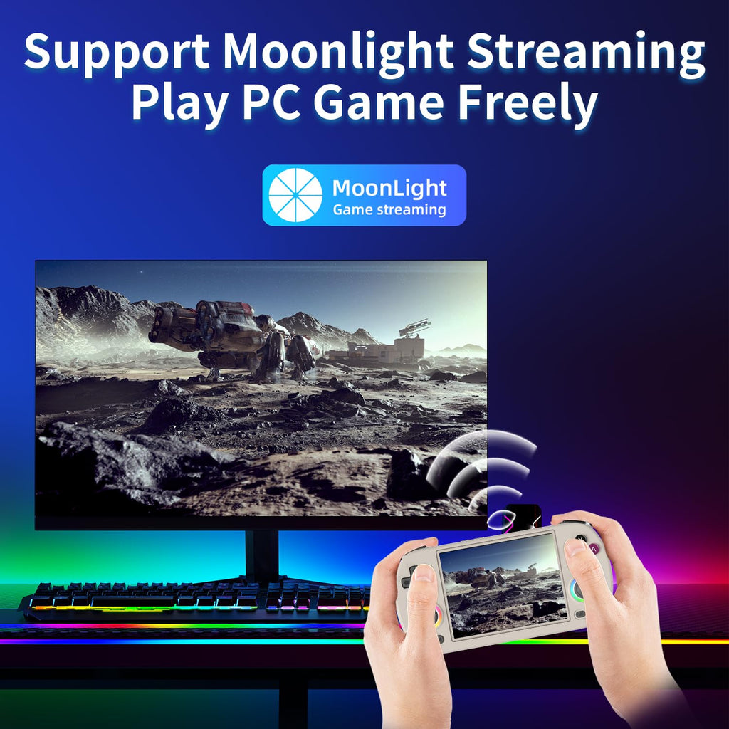 RG40XX H Handheld Game Console rg40xxh Retro Gaming Console 4.0'' IPS Screen with 64G TF Card Pre-Installed Games Linux 64-bit System RG 40XX H Supports 5G WiFi Bluetooth HDMI and TV Output RG40XX