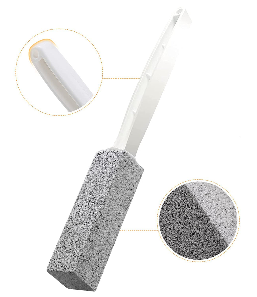 Kadden 2 Pack Toilet Cleaner Hard Water Build up Remover with Ergonomic Handle, Pumice Stone Cleanning Tool Stain Hard Water Ring Cleaner for Toilet, Pool, Bathroom, Sink