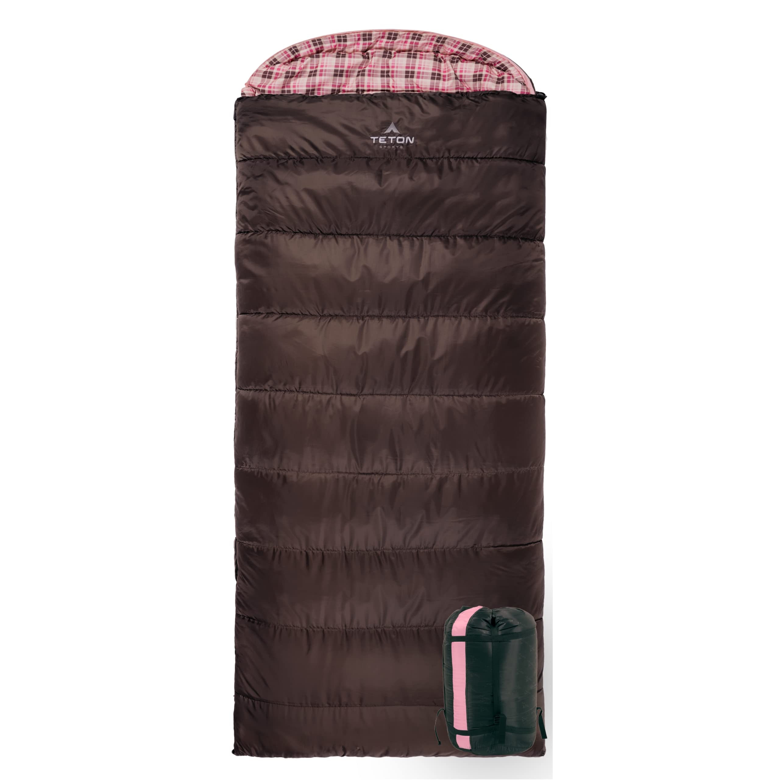 Teton Celsius Regular, 0 Degree Sleeping Bag, All Weather Bag for Adults and Kids Camping Made Easy and Warm Compression Sack Included
