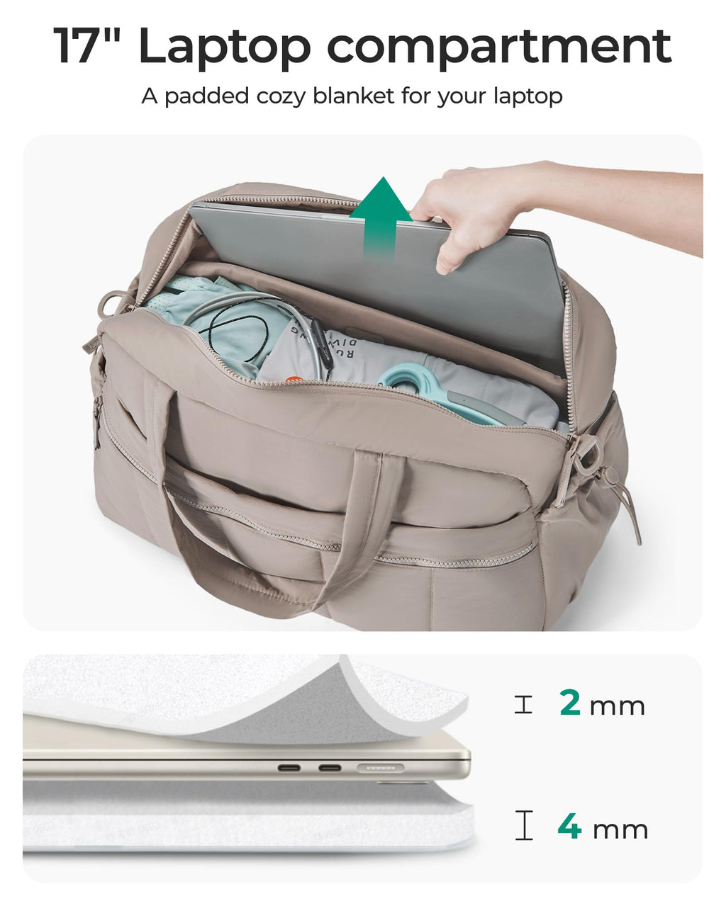 BAGSMART Gym Bag for Women, Duffle Bag for Travel with Wet Pocket, Lightweight Carry on Weekender Duffel, Water Resistant