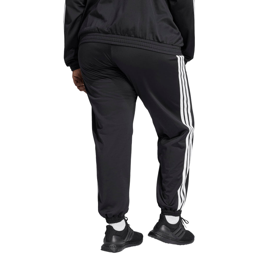 Adidas Womens Tricot 3-Stripes Track Pants, Black/White, Large