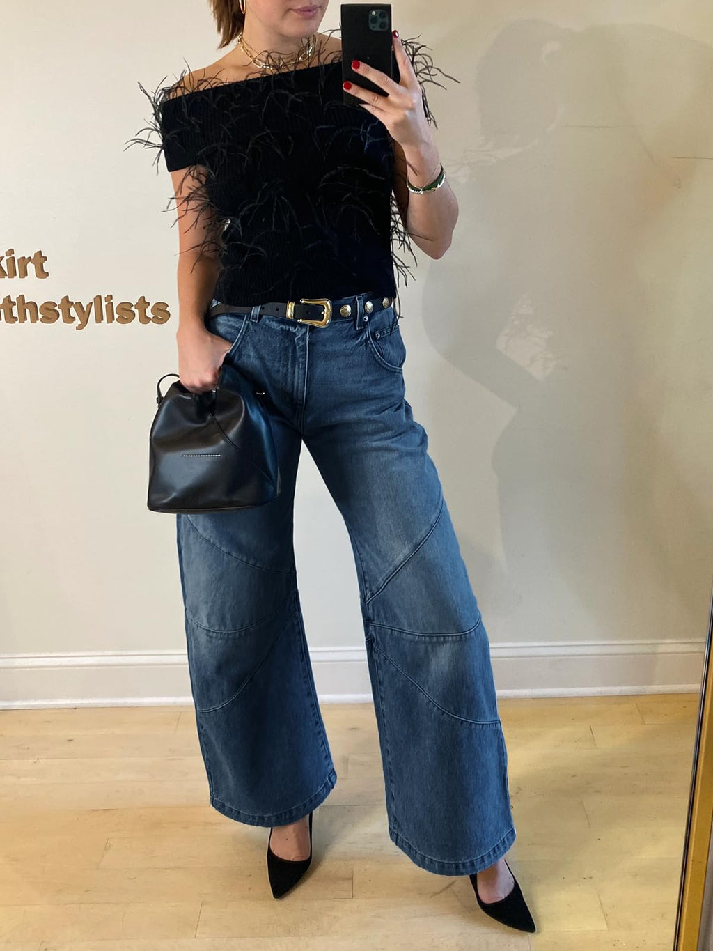 PLNOTME Womens High Waisted Barrel Jeans Casual Loose Boyfriend Wid Leg Denim Pants Blue