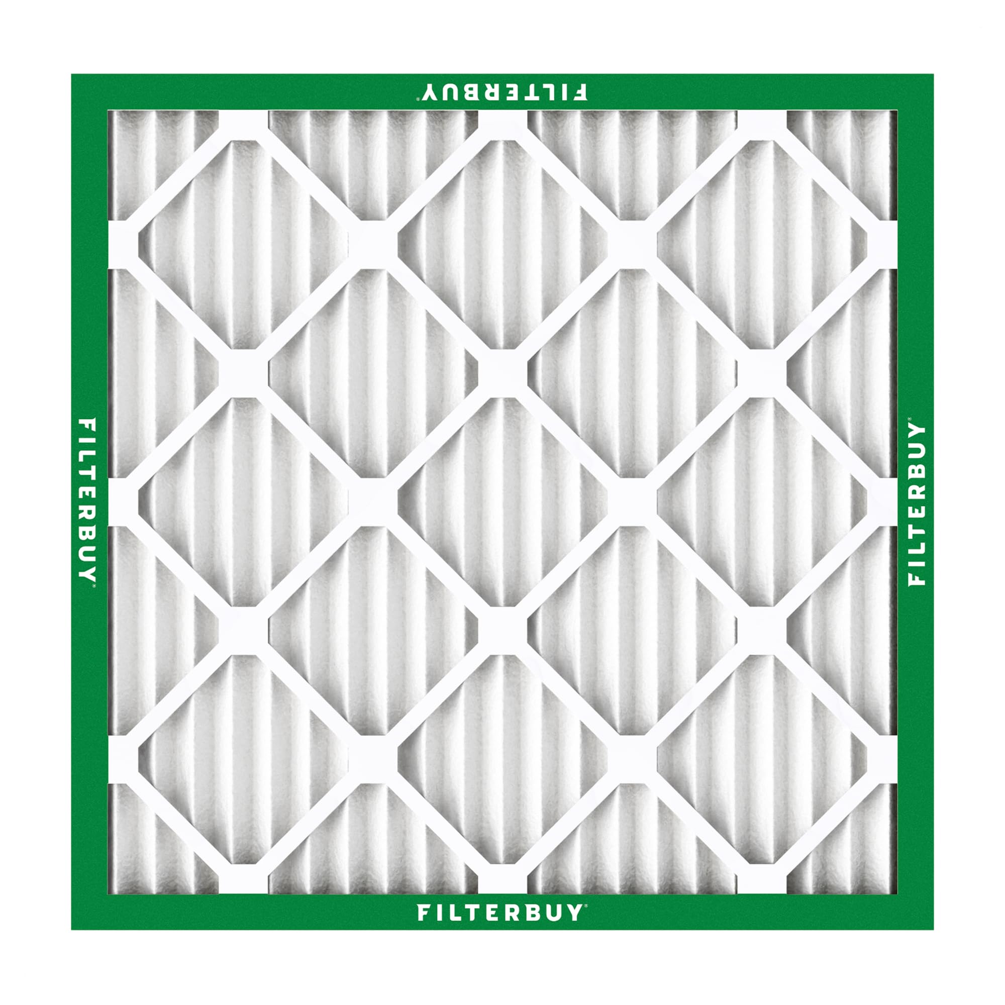 Filterbuy 14x14x1 Air Filter MERV 8 Essential Dust & Allergy Defense (4-Pack), Electrostatic Pleated HVAC AC Furnace Filters Replacement, Made in USA (Actual Size: 13.75 x 13.75 x 0.75)