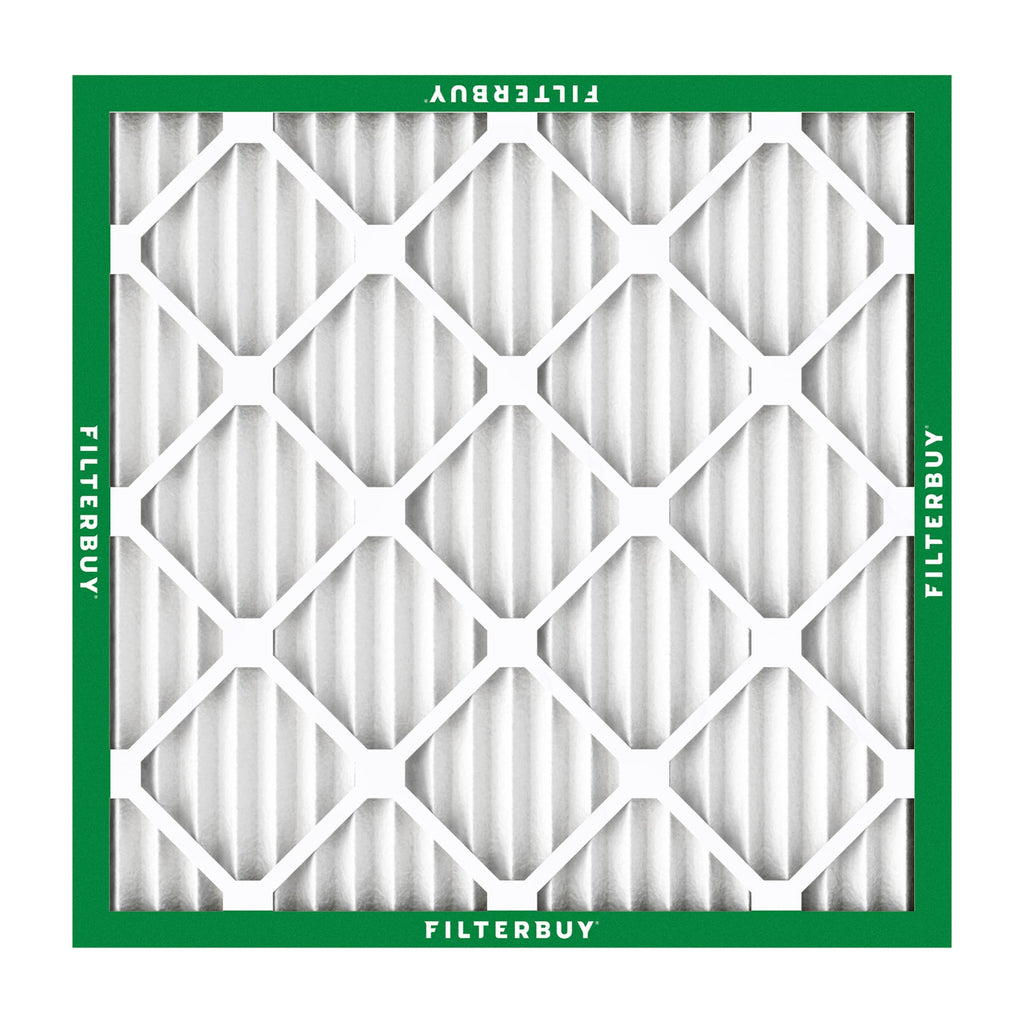 Filterbuy 12x12x1 Air Filter MERV 8 Essential Dust & Allergy Defense (6-Pack), Electrostatic Pleated HVAC AC Furnace Filters Replacement, Made in USA (Actual Size: 11.75 x 11.75 x 0.75)