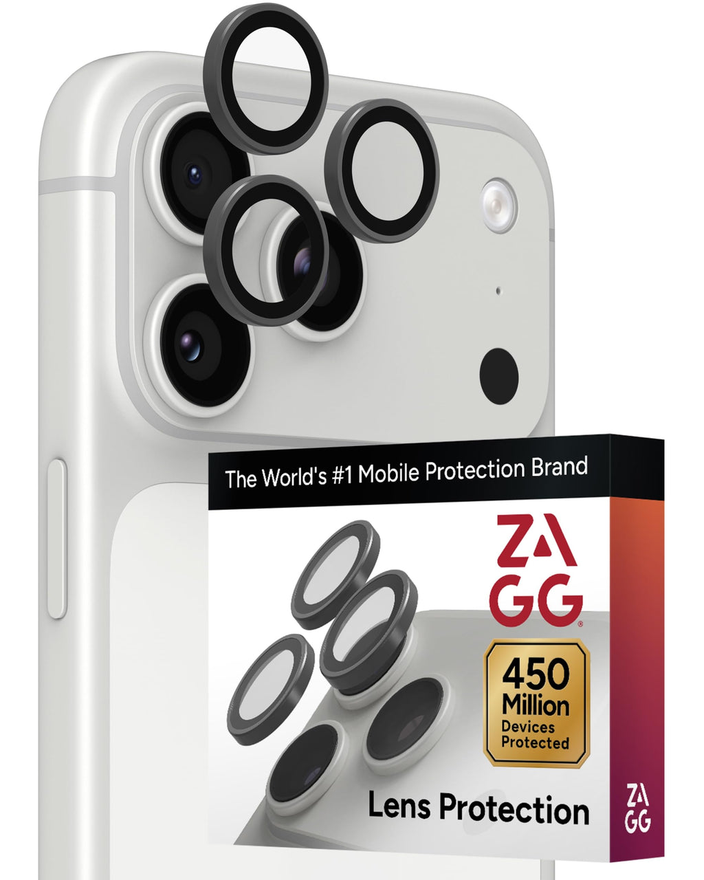 ZAGG Camera Lens Protector for iPhone 18 Pro/ 18 Pro Max, Silver