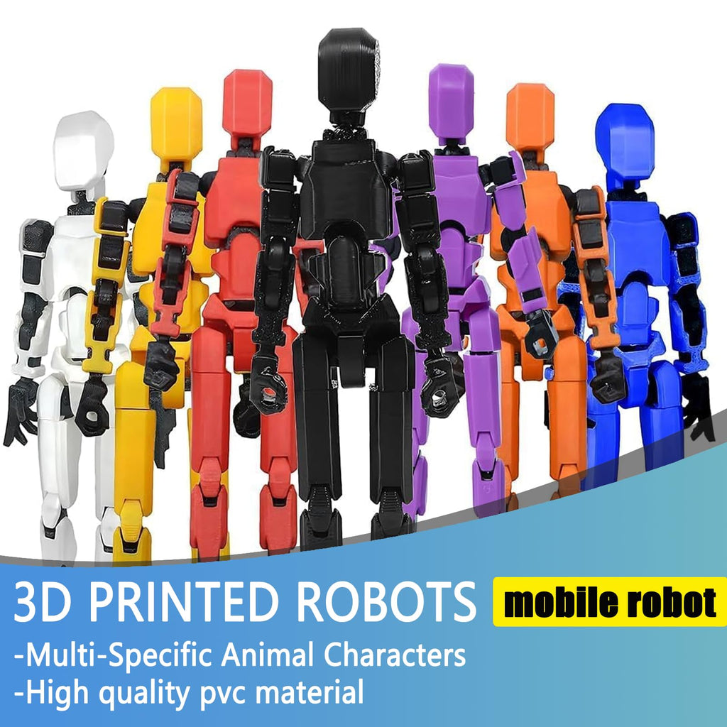 Dumwick Assembly Completed Titan 13 Action Figure Set,Titan 13 Robot Action Figures 3D Printed Multi Jointed Movable,Nova 13 Action Figure,Decorations for Action Figures (9pcs,Assembly Completed)