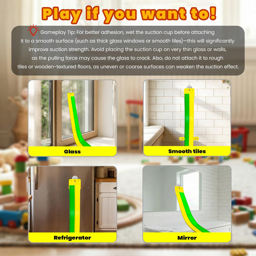 Flex Track 15ft for Kids, Build-Your-Own Creative Race Track Set, Dual-Tone Green & Yellow with Toy Cars & Parts