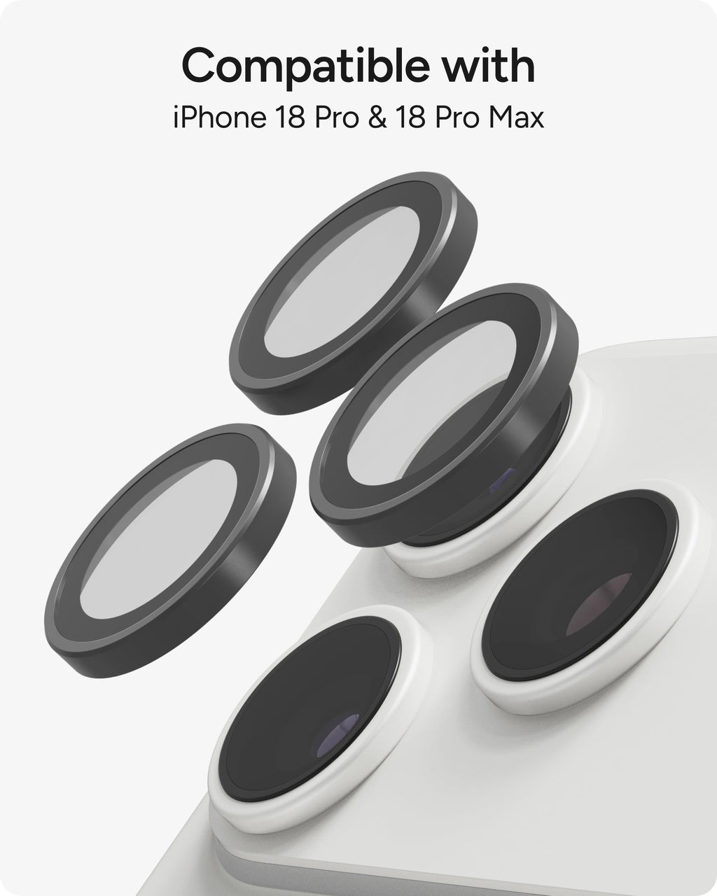 ZAGG Camera Lens Protector for iPhone 18 Pro/ 18 Pro Max, Silver