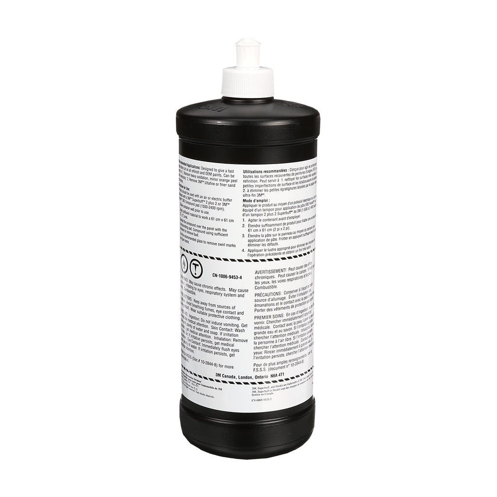 3M Super Duty Rubbing Compound, 05954, 1 qt (32 fl oz/946 mL), Contains No Waxes or Silicones