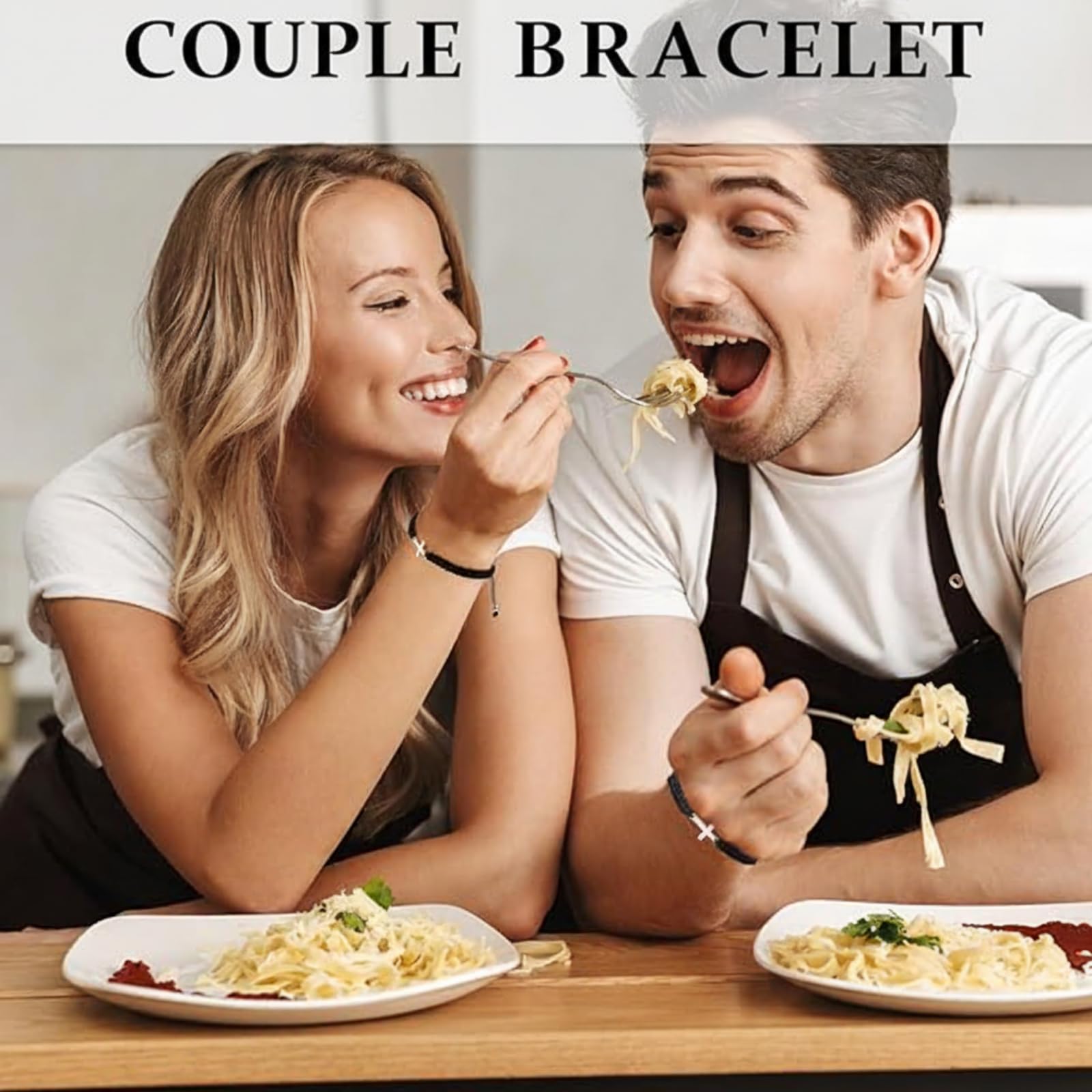 Sureio Cross Friendship Bracelet Adjustable Braided Rope Jesus Christian Cross Bracelets Matching Couple String Lucky Strand BFF Wristband for Women Men Boy Girls Easter Baptism (Black)