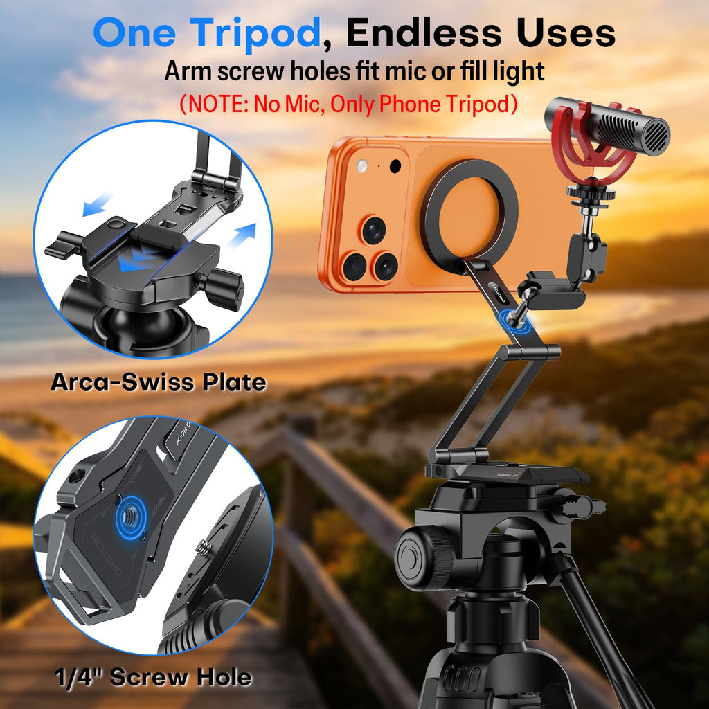 OMOTON TP06-E [3-Adjust] Sturdy Compact Magnetic Phone Tripod for iPhone 18