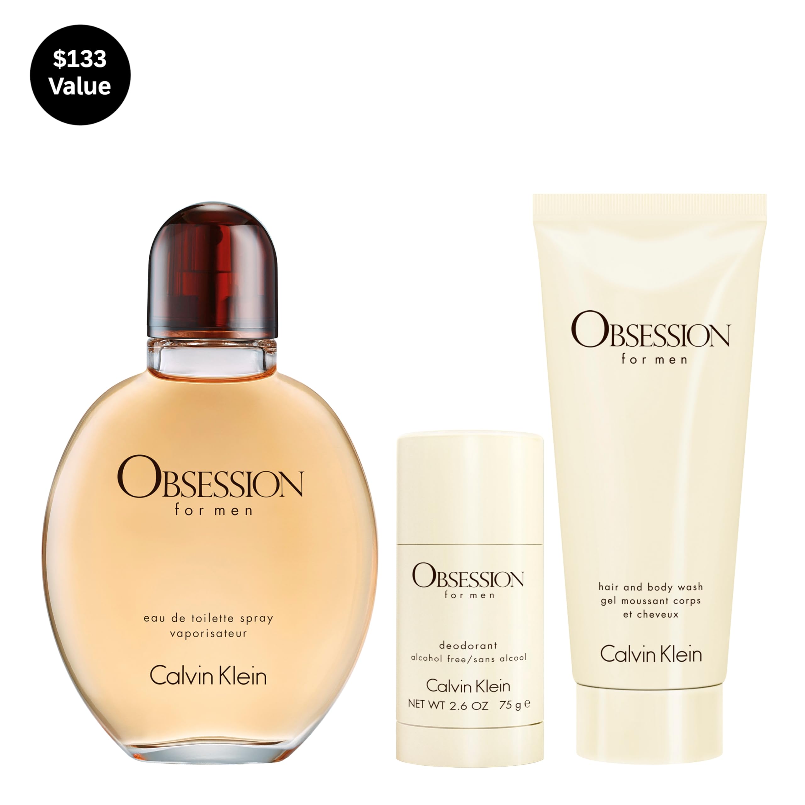 Calvin Klein Obsession for Men Eau de Toilette 3 Piece Set