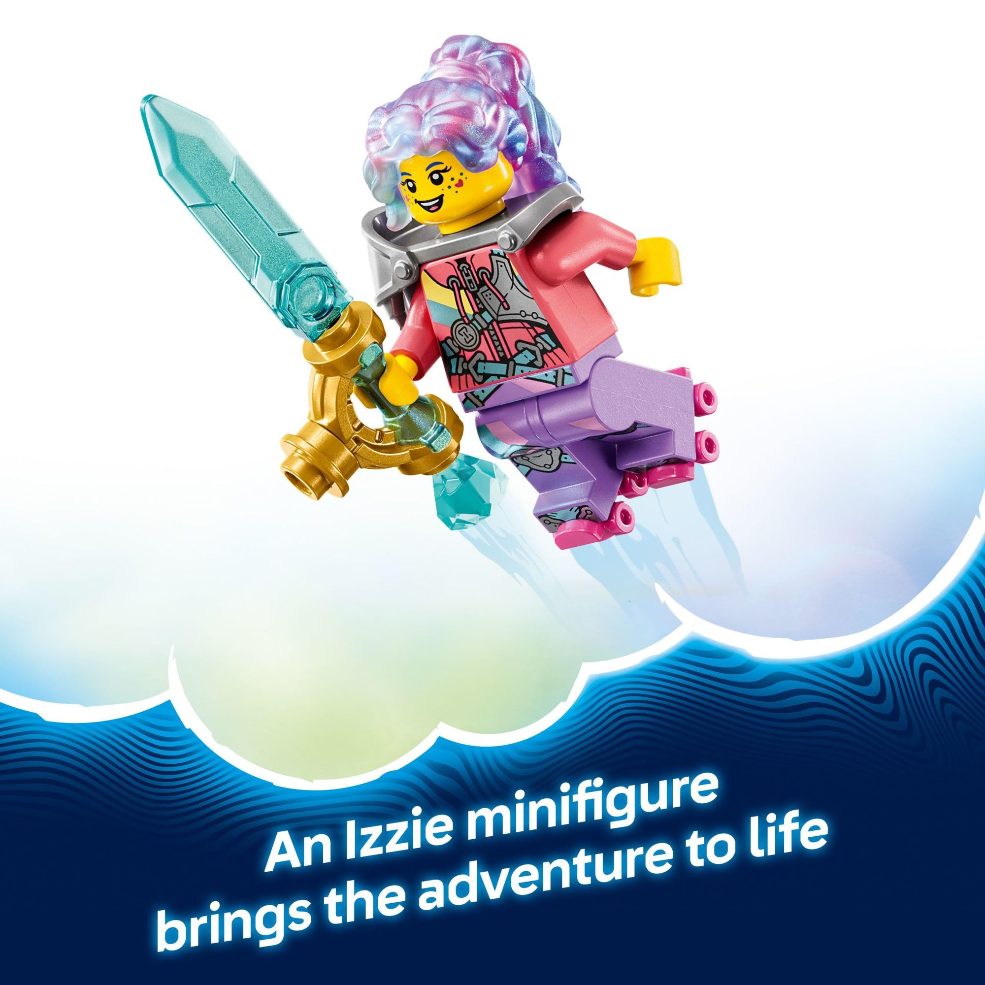 LEGO DREAMZzz Izzie and Bunchurro The Gaming Bunny - Fantasy Bunny Toy for Kids, Boys and Girls, Ages 7+ - Building Set with Hero Minifigure - Gift Idea for Birthdays - 71490