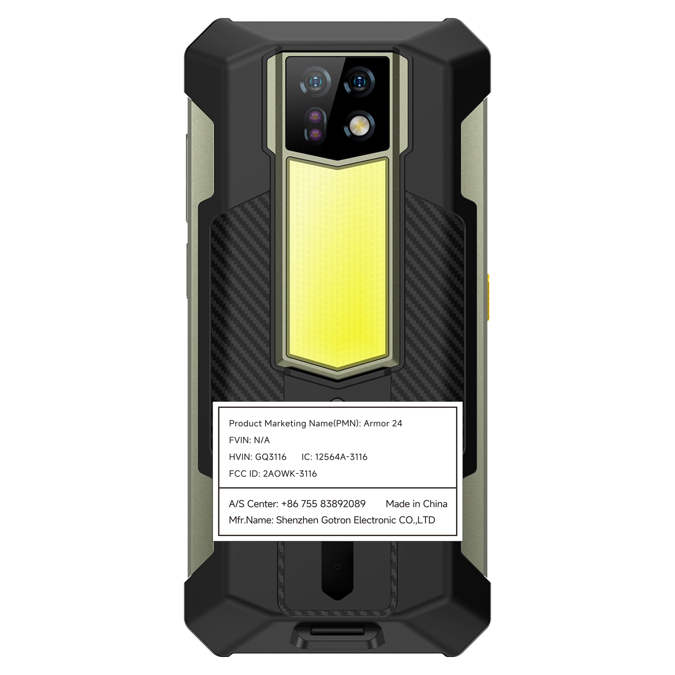 Ulefone Armor 24 22000mAh Mega Battery Unlocked Rugged Phone, Camping Light, 24GB RAM +256GB ROM, 6.78" FHD+120Hz Screen, 64MP Main Camera + 64MP Night Vision Camera, Android 14 Rugged Smartphone NFC
