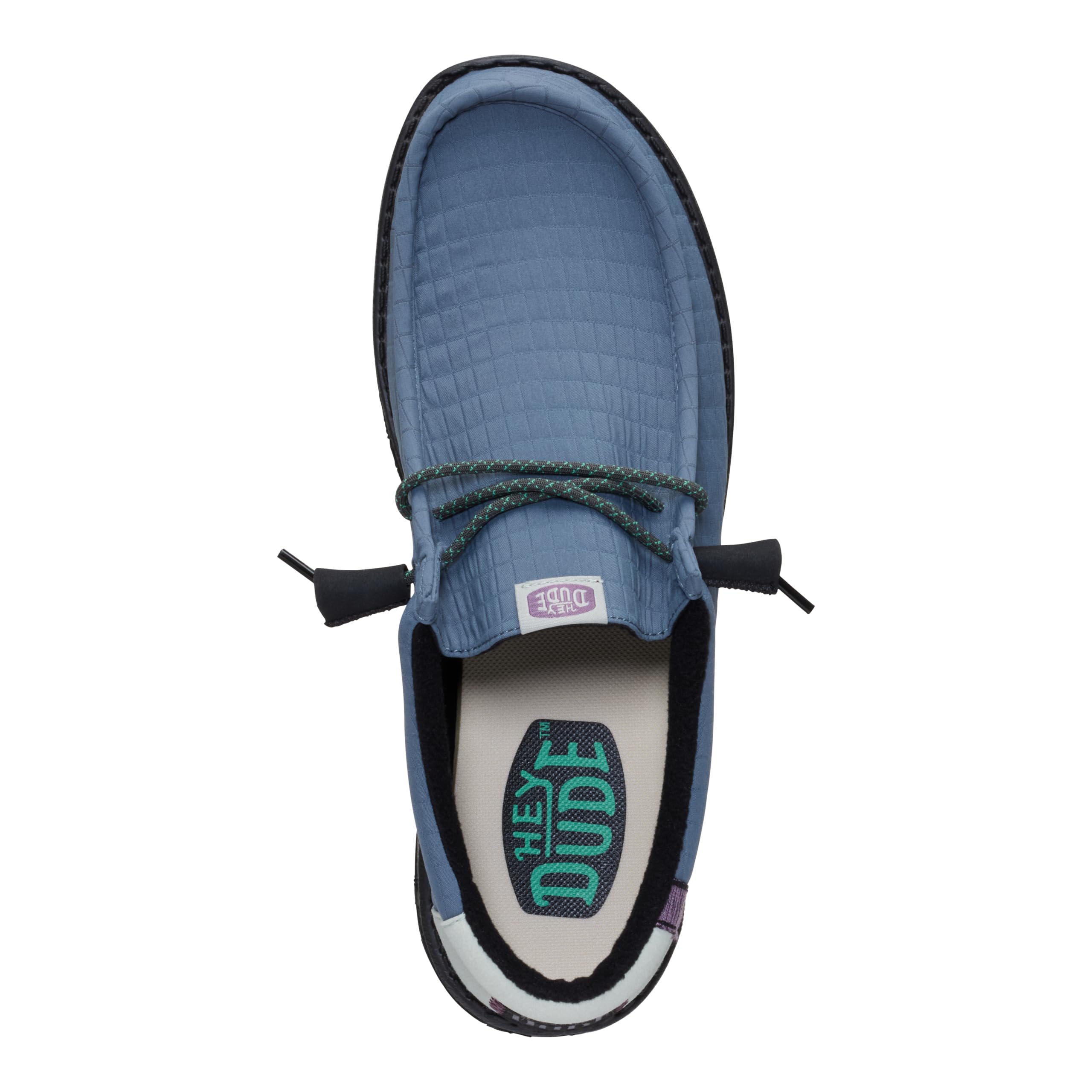 HEYDUDE Wally Quilted Stormy Blue/Multi 9, Men’s Shoes, Slip-on Loafers, Comfortable & Light-Weight