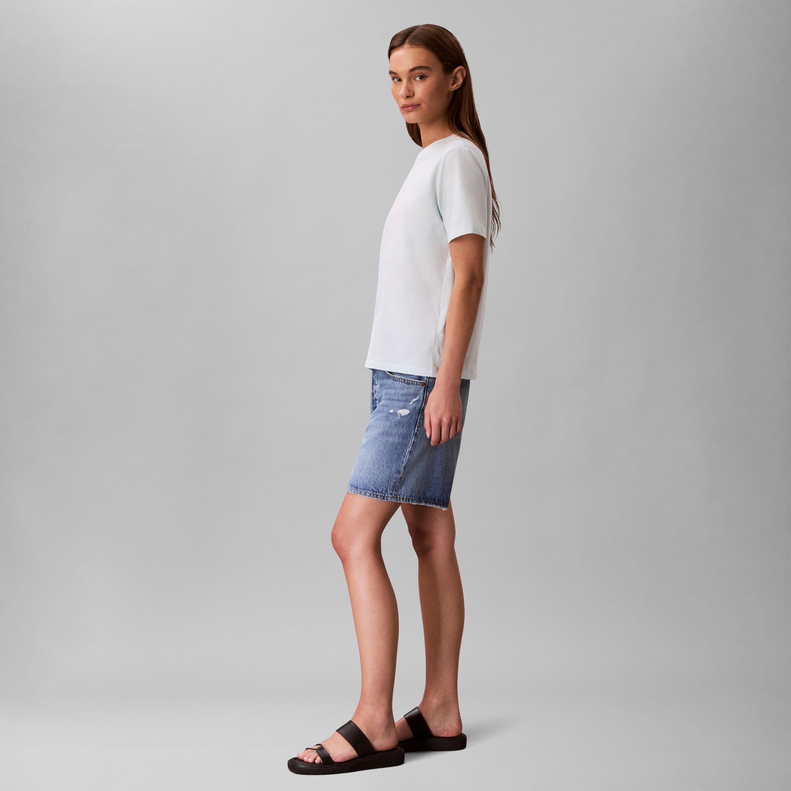 Calvin Klein Women's Monogram Logo Crewneck T-Shirt