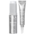 TULA Skin Care Pearlescent Duo - Iced Spresso Energizing Eye Balm 0.35 oz + Iced Glaze Plumping Lip Treatment 0.28 oz, 2-Piece Kit