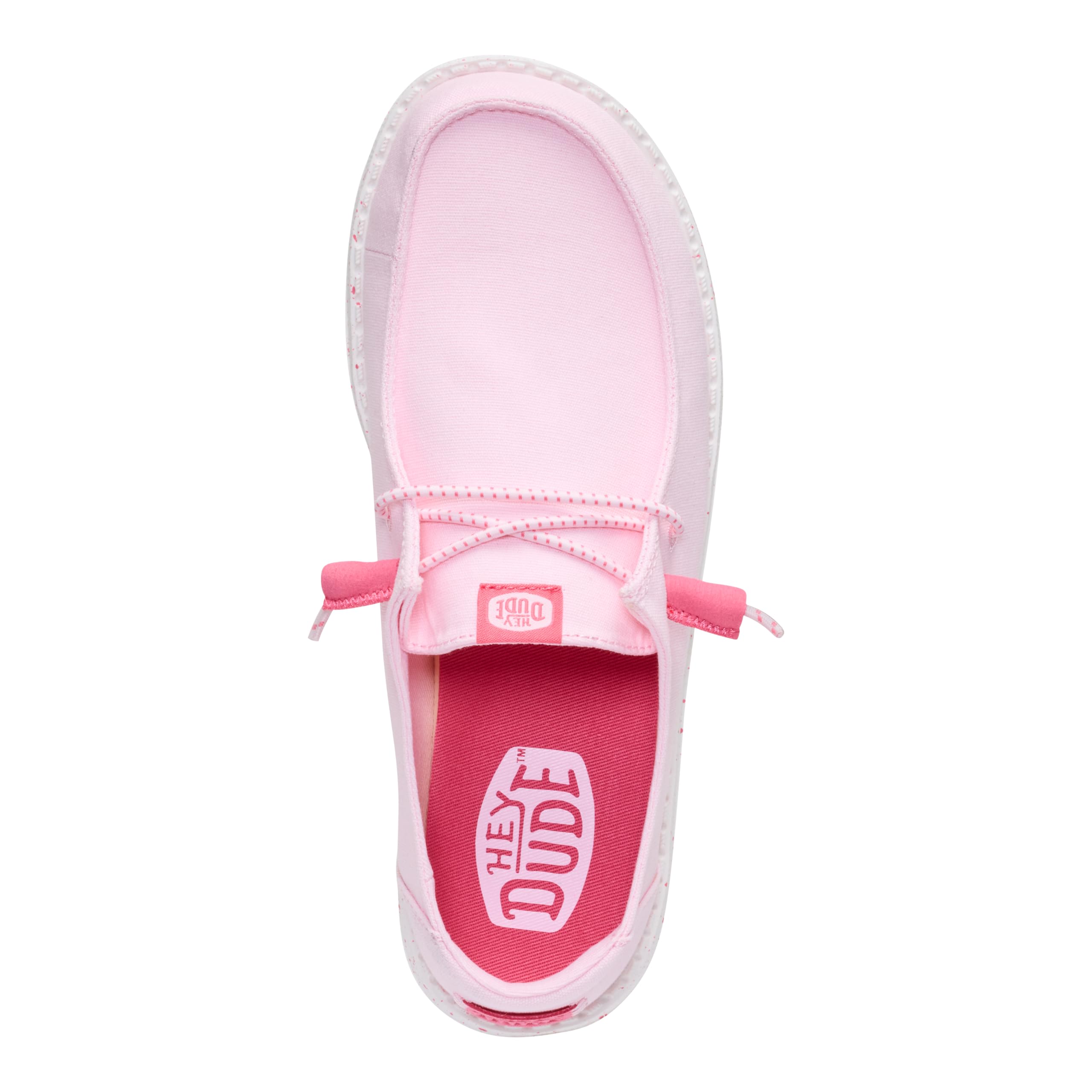 HEYDUDE Wendy Canvas Light Pink Size 8, Women’s Shoes, Slip-on Loafers, Comfortable & Light-Weight