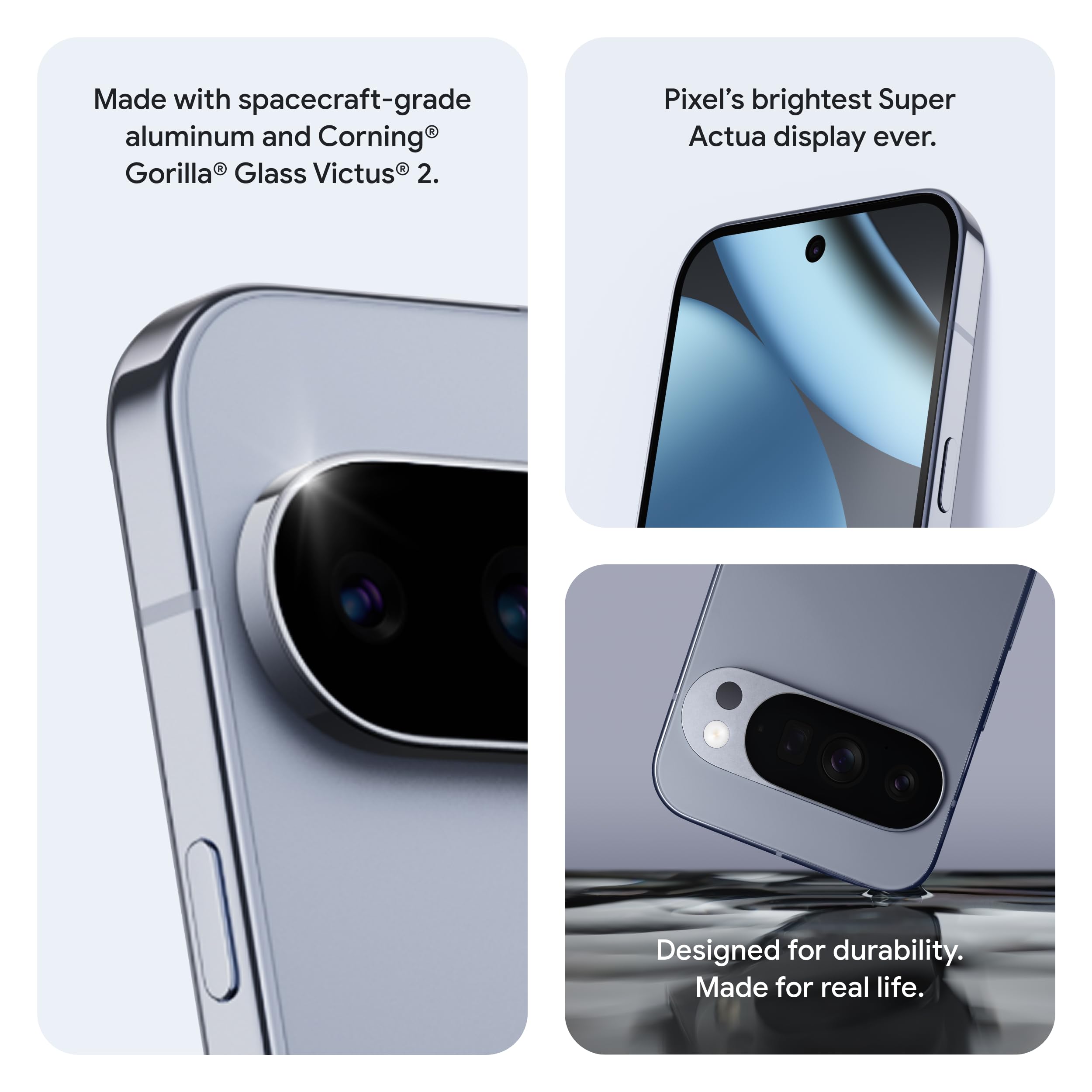 Google Pixel 10 Pro - Unlocked Android Smartphone - Gemini AI Assistant, Triple Rear Camera System, Fast-Charging 24+ Hour Battery, and 6.3" Super Actua Display - Moonstone - 128 GB (2025 Model)