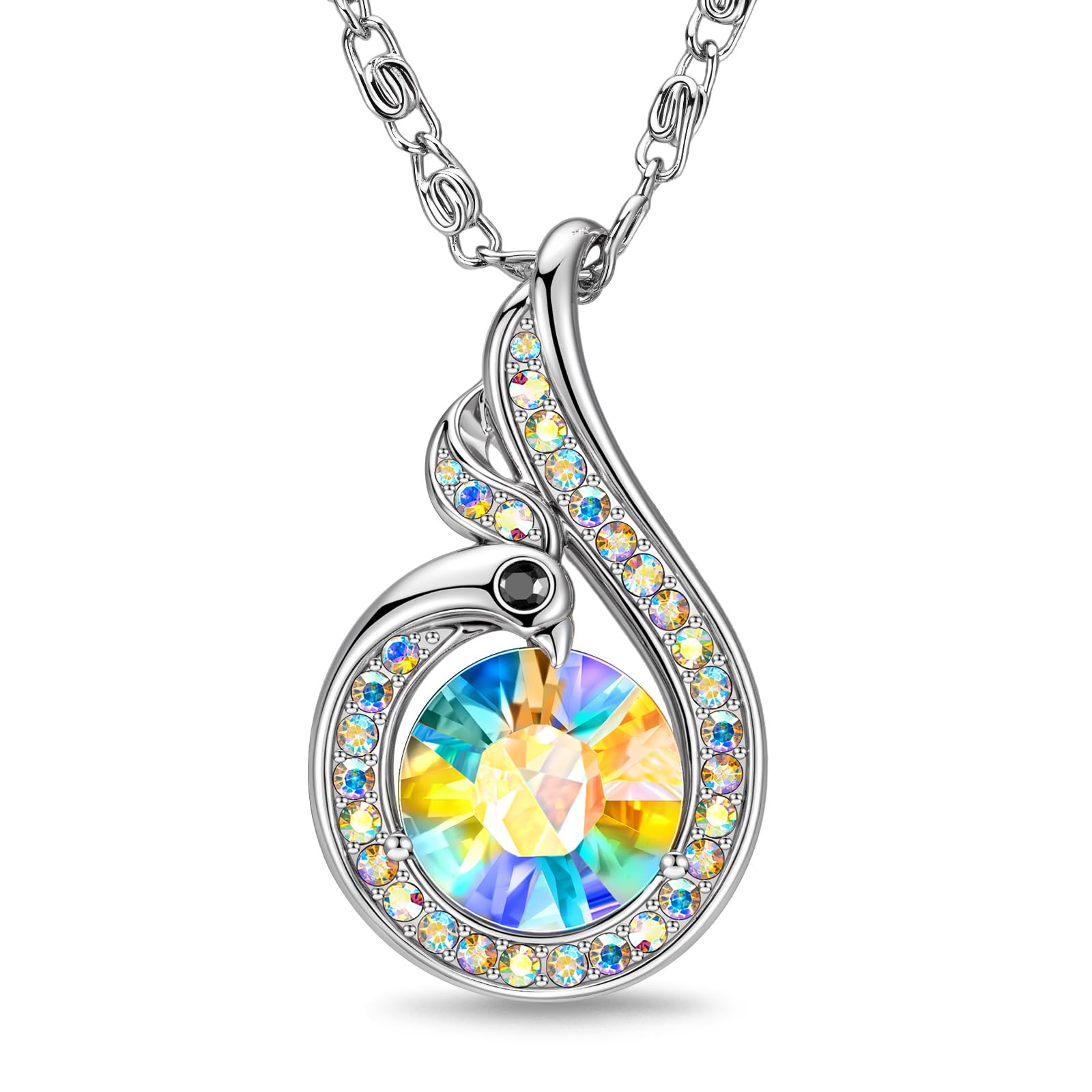 Kate Lynn Rise From the Ashes Phoenix Necklace & Earrings Set, Jewelry Gifts for Women