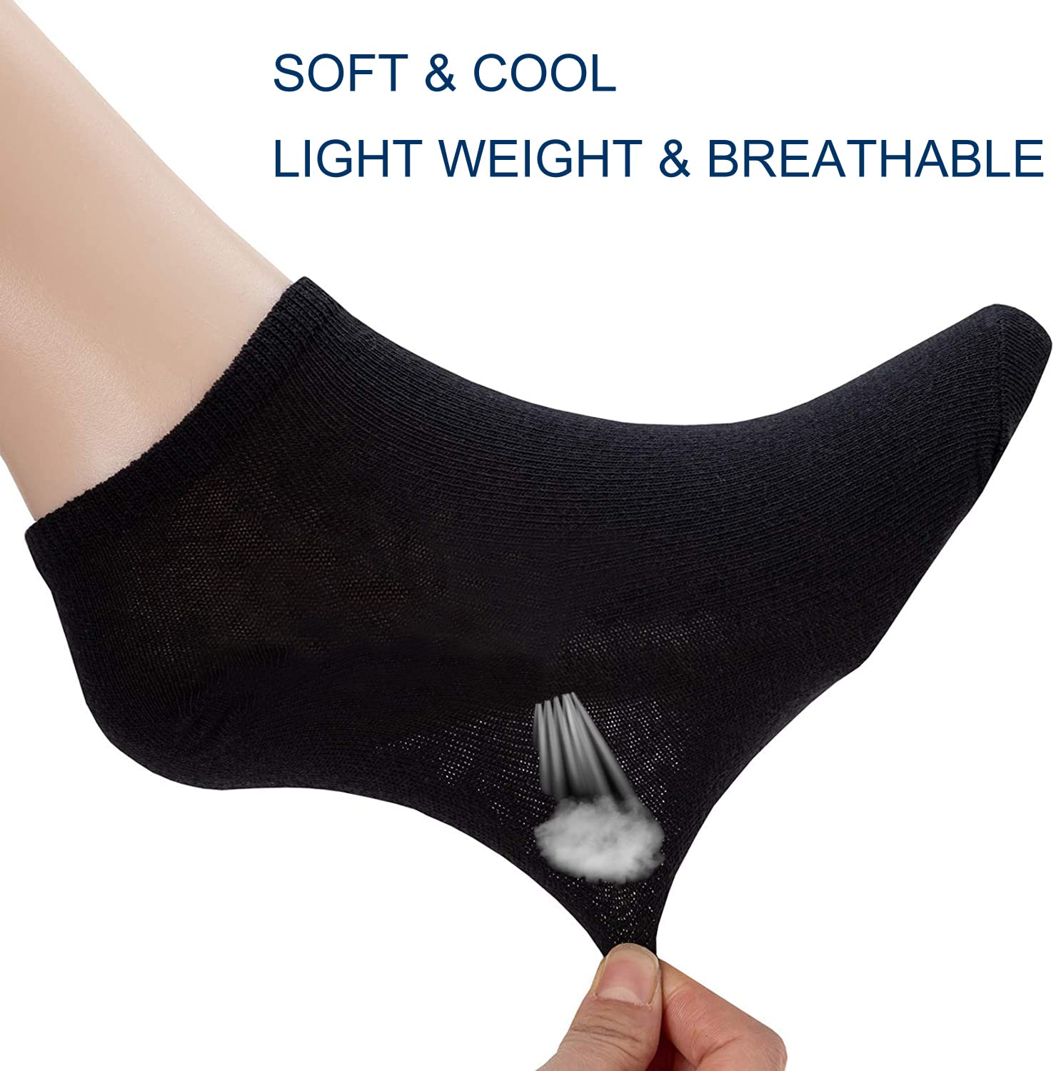 UoUoUosocks 14 Pairs Low Cut Ankle Socks for Men/Women Thin Athletic Sock pack sock(black