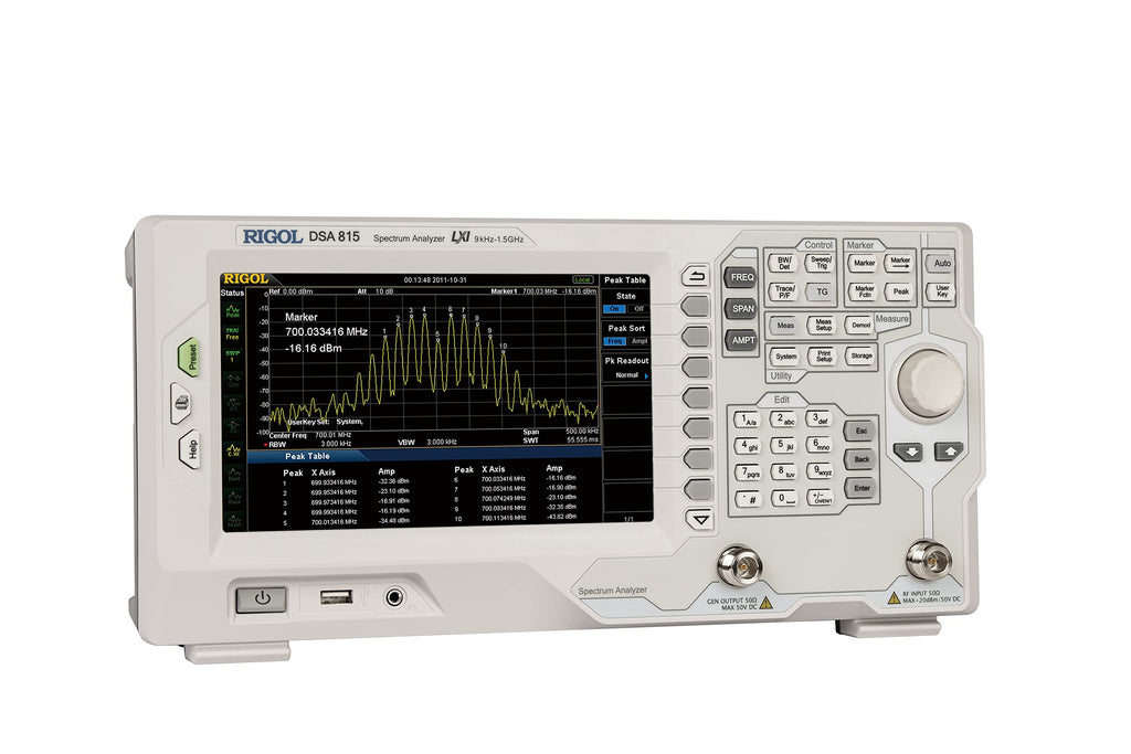 Rigol DSA815-TG 9kHz to 1.5GHz with Pre-Amplifier and Tracking Generator Spectrum Analyzer