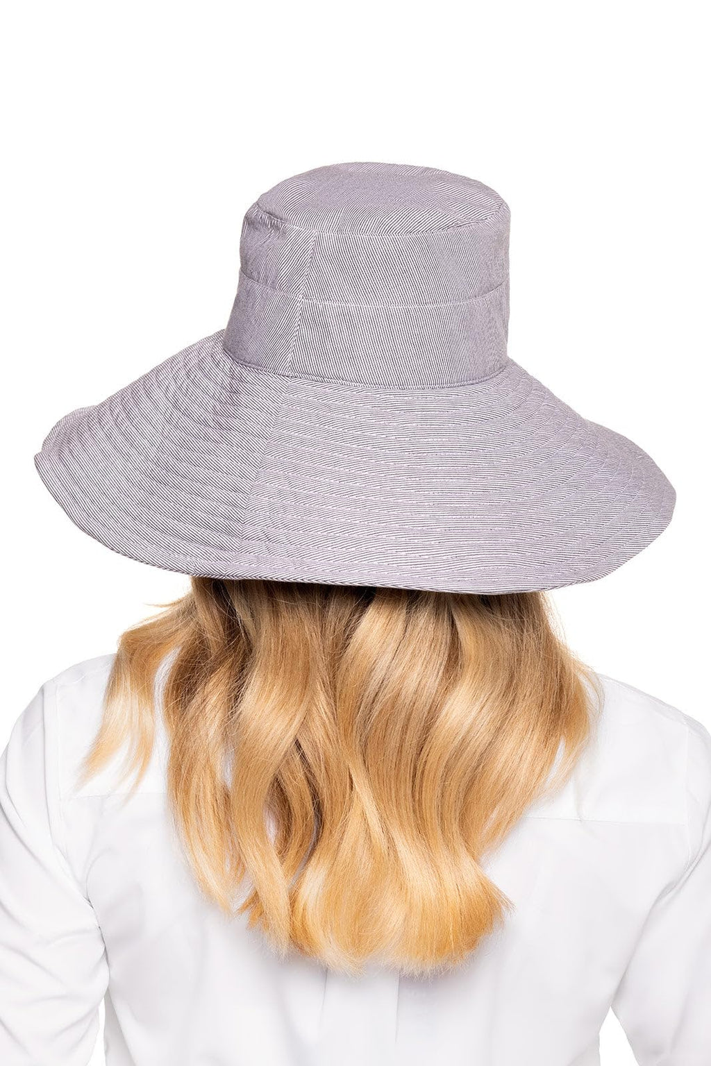 Women's Beach Hat - UPF 50+ Sun Protection - Brittany in Black/White