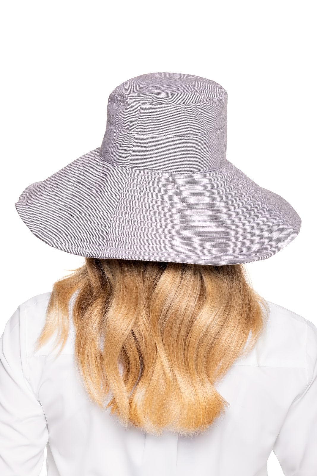 Women's Beach Hat - UPF 50+ Sun Protection - Brittany in Black/White