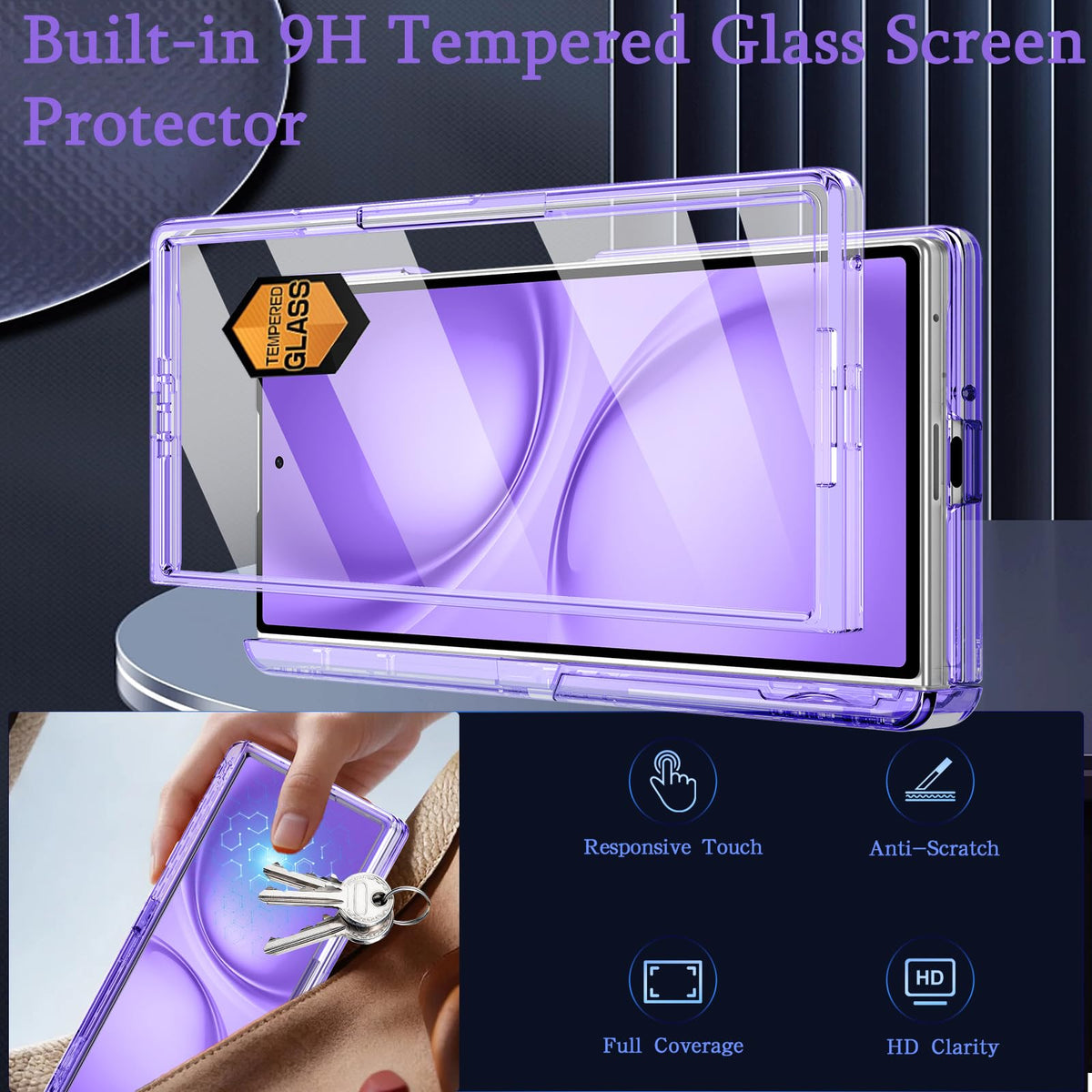 Miqala for Galaxy Z Fold 8 Ultra Case,[Glow in The Dark][Compatible with Magsafe][Hidden Stand][Built-in Screen Protector][Hinge Protection] Slim Case for Samsung Galaxy Z Fold 8 Ultra,Butterfly