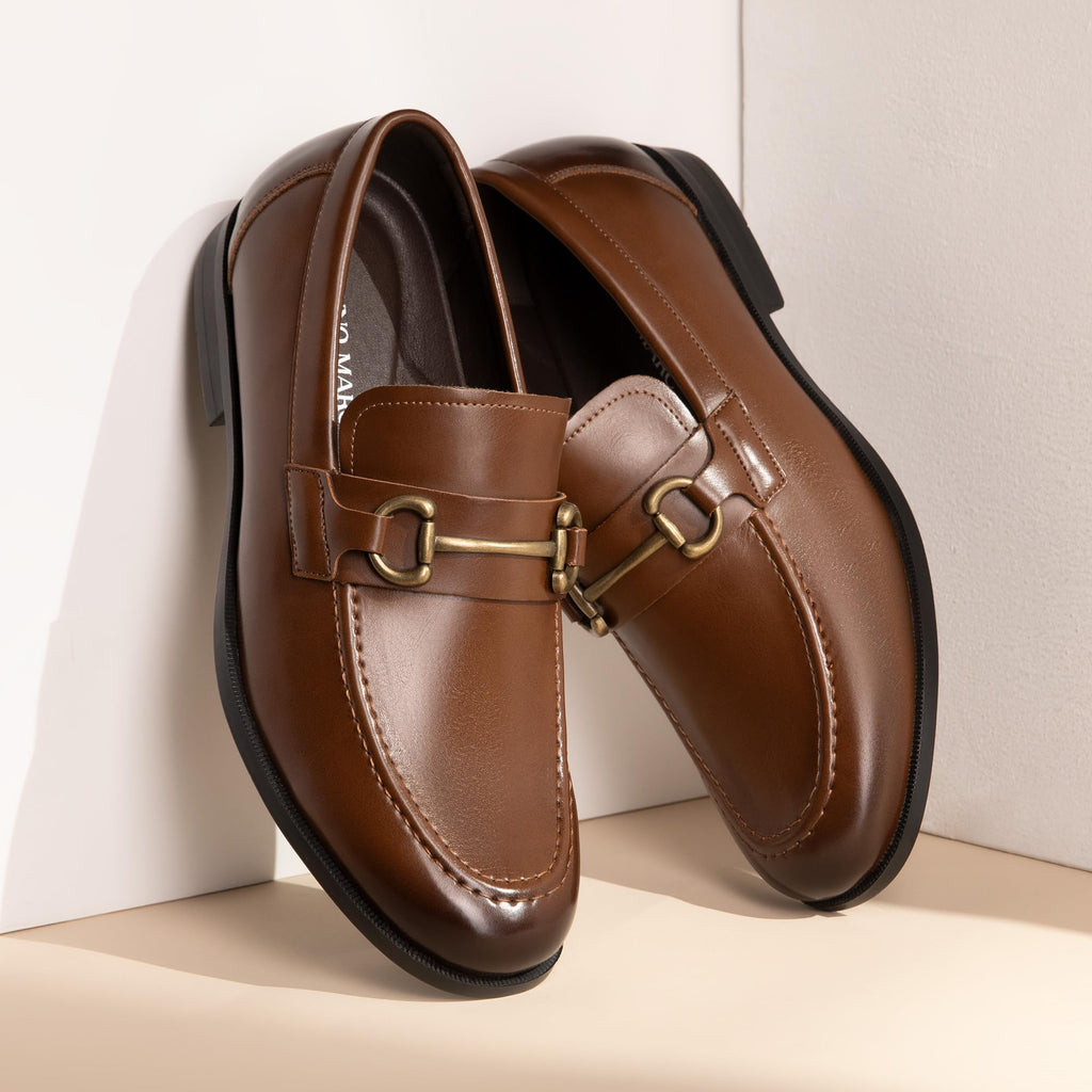 Bruno Marc Men's Dress Loafers Slip-on Formal Shoes,Size 13,Dark Brown,SBLS2410M