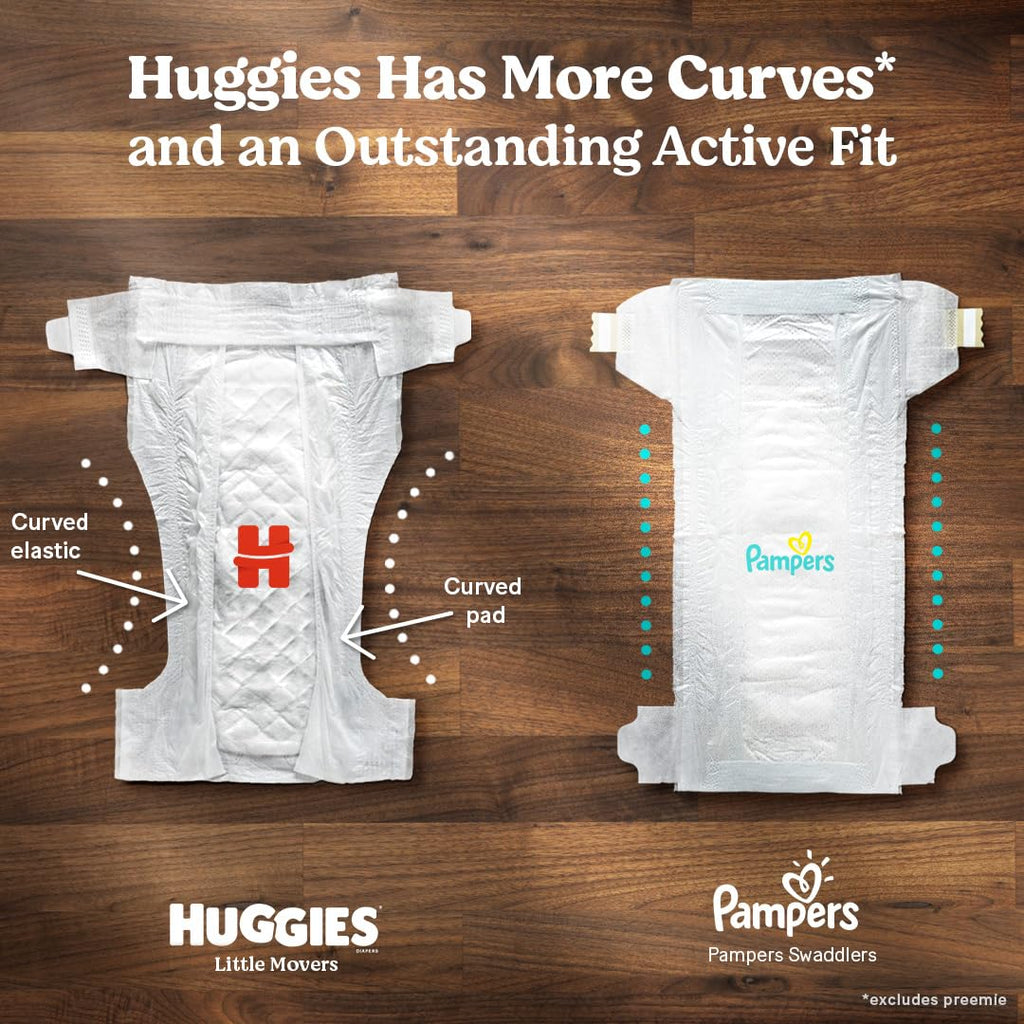 Huggies Size 7 Diapers, Little Movers Baby Diapers, Size 7 (41+ lbs), 88 Count (2 Packs of 44), Packaging May Vary