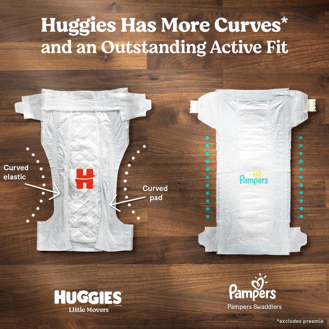 Huggies Size 7 Diapers, Little Movers Baby Diapers, Size 7 (41+ lbs), 88 Count (2 Packs of 44), Packaging May Vary