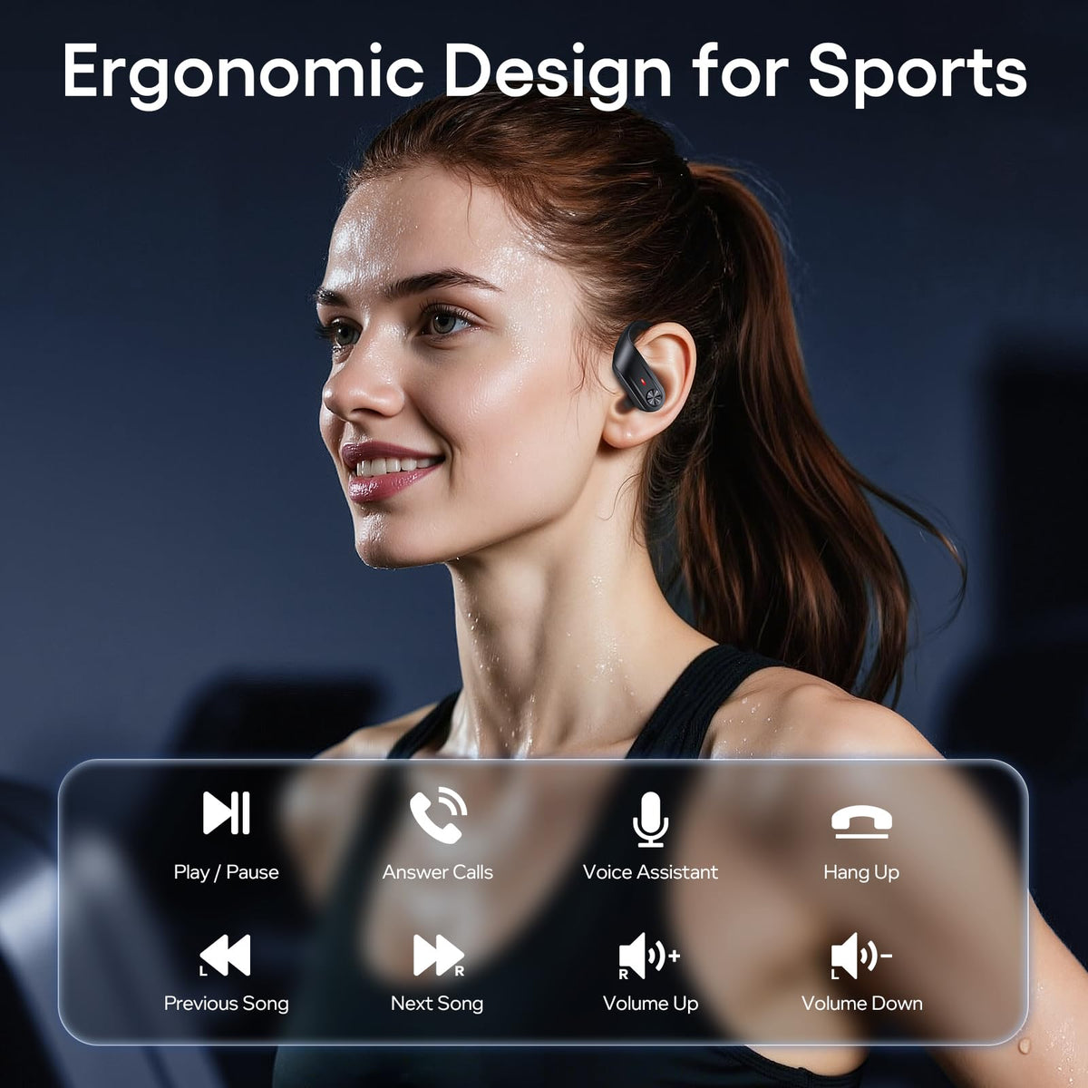 TAGRY Hybrid Active Noise Cancelling Wireless Ear Buds 80 Hrs Playtime Hi-Res Stereo Quality Bluetooth Earbuds with Transparency Mode Headphones Bluetooth Earhooks ANC Earphones for Work