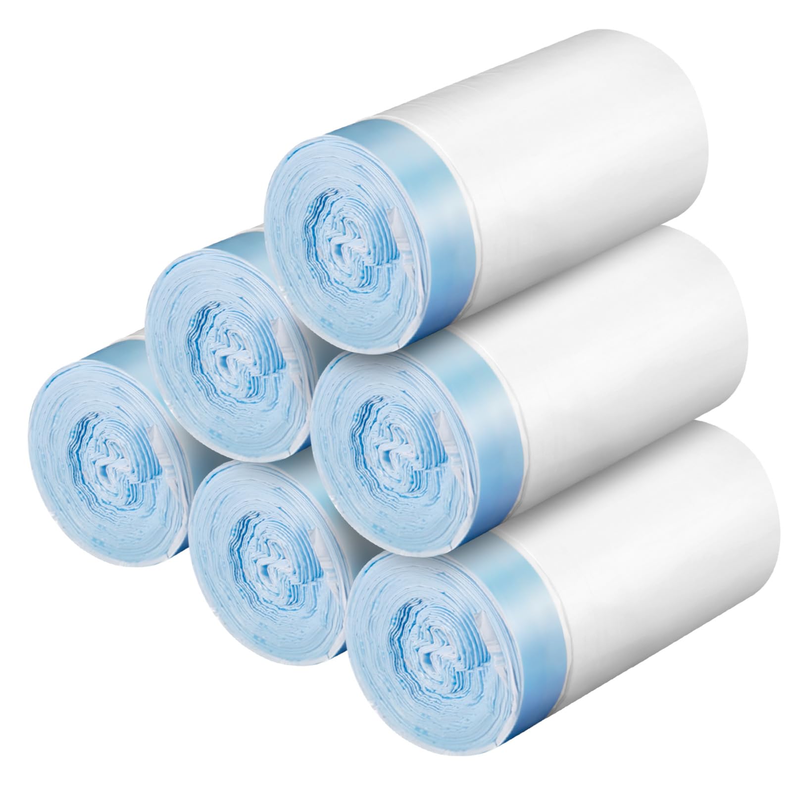 80 Count Waste Bags for Self-Cleaning Cat Litter Box, Replacement Extra Large Cat Litter Box Liners, 4 Rolls Drawstring Trash Bags for Robot, 20 x 18 Inches（4 Packs/80 Counts）