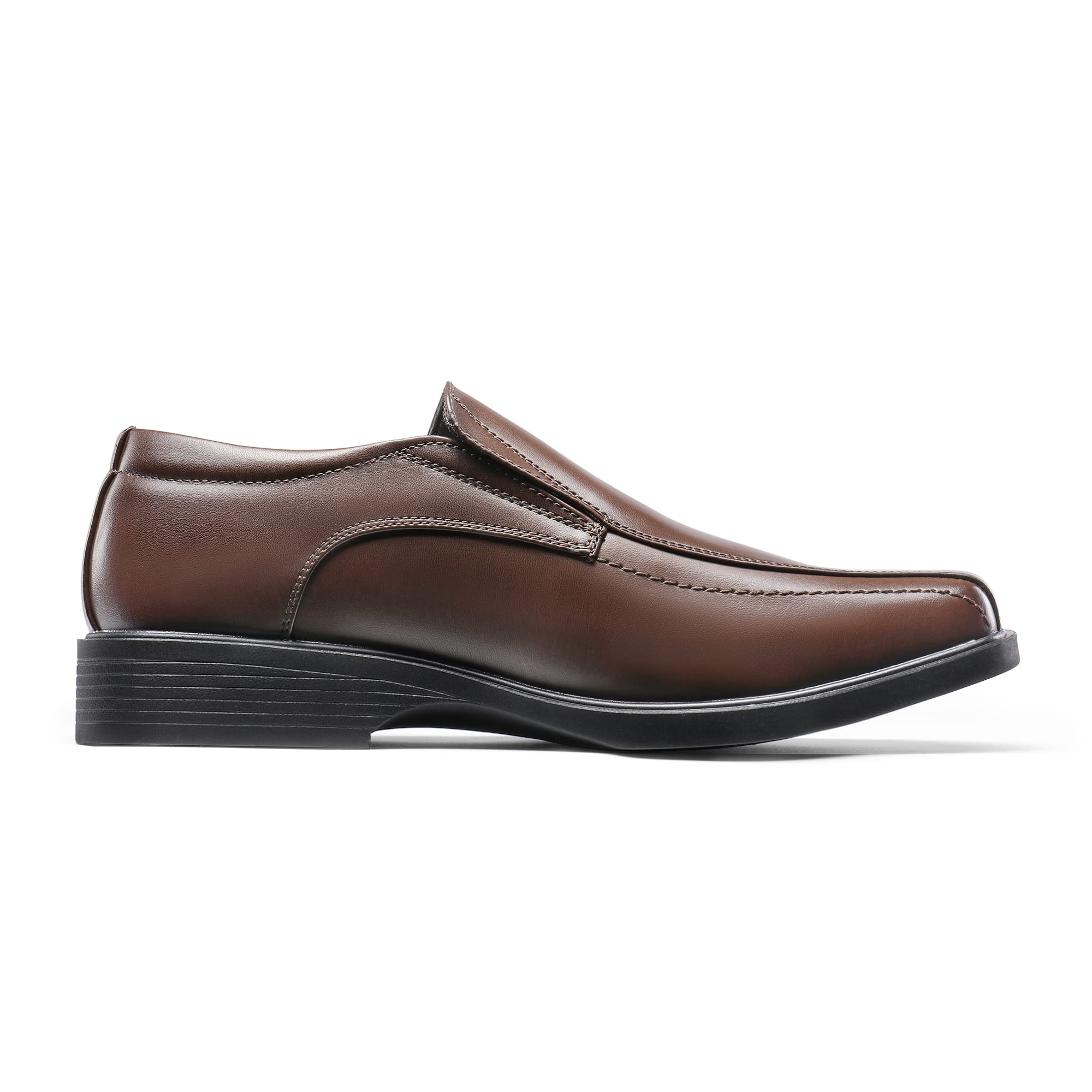 Bruno Marc Men's Square Toe Dress Loafers Shoes,Size 10.5,5-Dark Brown,CAMBRIDGE-05