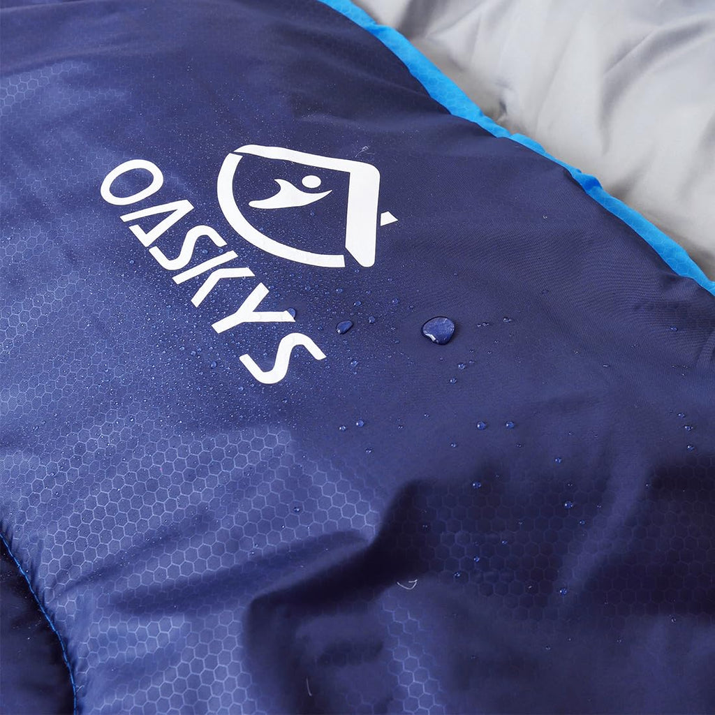 oaskys Camping Sleeping Bag - 3 Season Warm & Cool Weather - Summer Spring Fall Lightweight Waterproof for Adults Kids - Camping Essentials Gear Accessories Hiking Sleep Must Haves