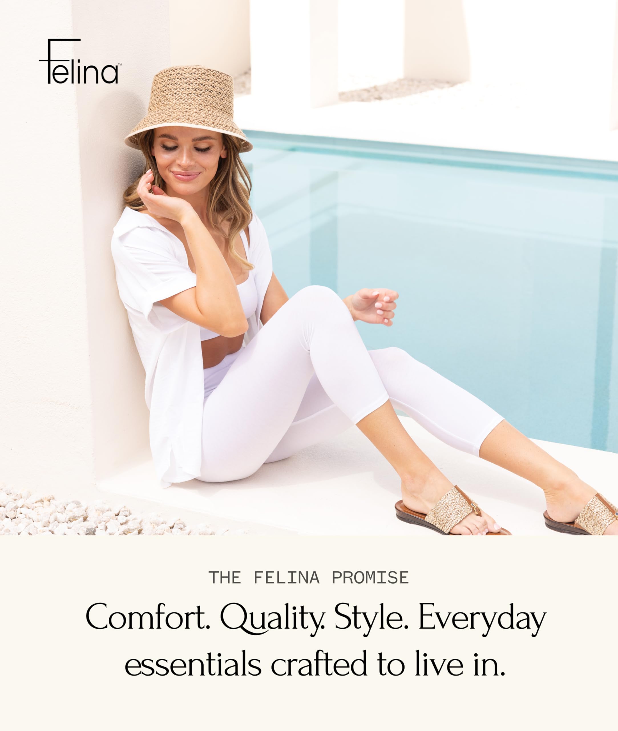 Felina Women's Cotton Modal Capri Leggings - Super Soft, Lightweight, Breathable for Fitness, Yoga, and Everyday Wear Black