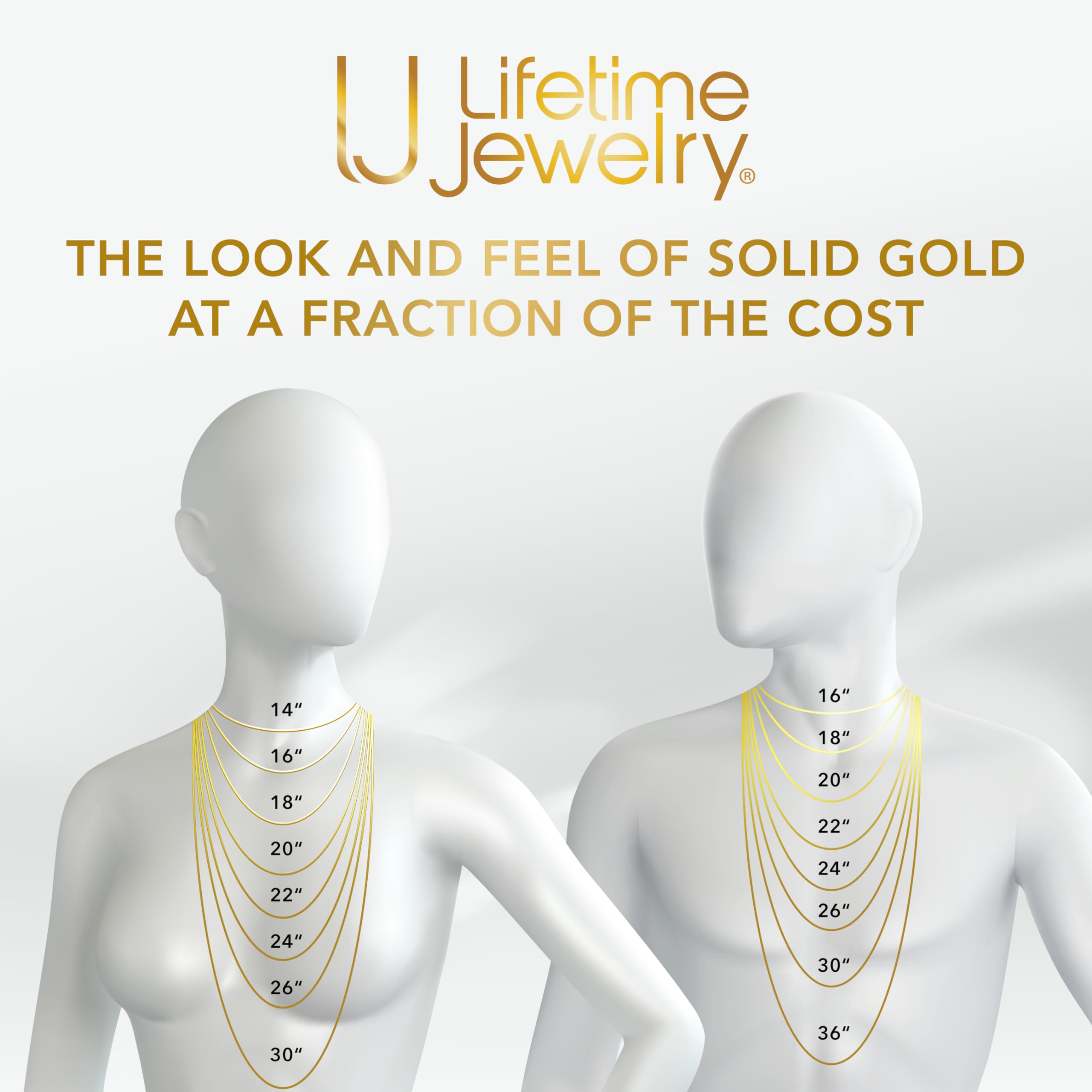 LIFETIME JEWELRY Miami Curb Square Cut Cuban Link Chain Necklaces 24k Gold Plated (5mm & 9.5mm) (24 inches, 9.5mm, Gold)