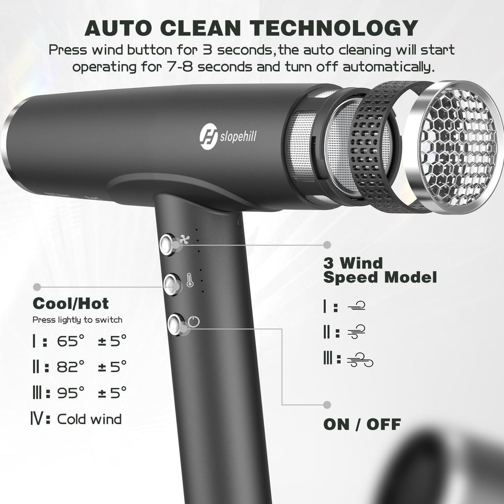 slopehill Professional Ionic Hair Dryer with Diffuser 2000W