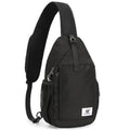 SKYSPER Sling Bag RFID Cross Body Bag Recycled Crossbody Backpack Travel Daypack(Black)