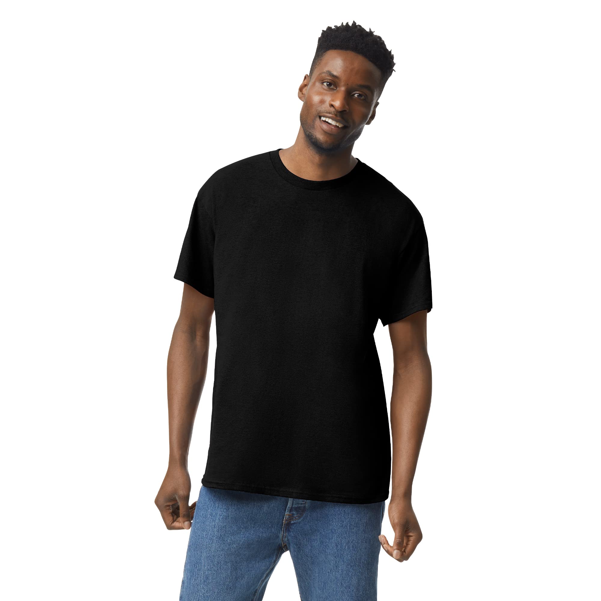 Gildan mens Heavy Cotton T-shirt, Style G5000, Multipack T Shirt, Black (3-pack), 3X-Large US