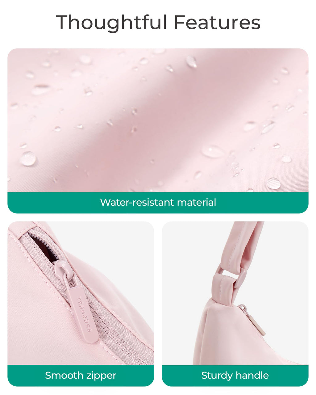 BAGSMART Lightweight Crossbody Bags for Women, Quilted Puffer Shoulder HandBags with Adjustable Strap for Travel