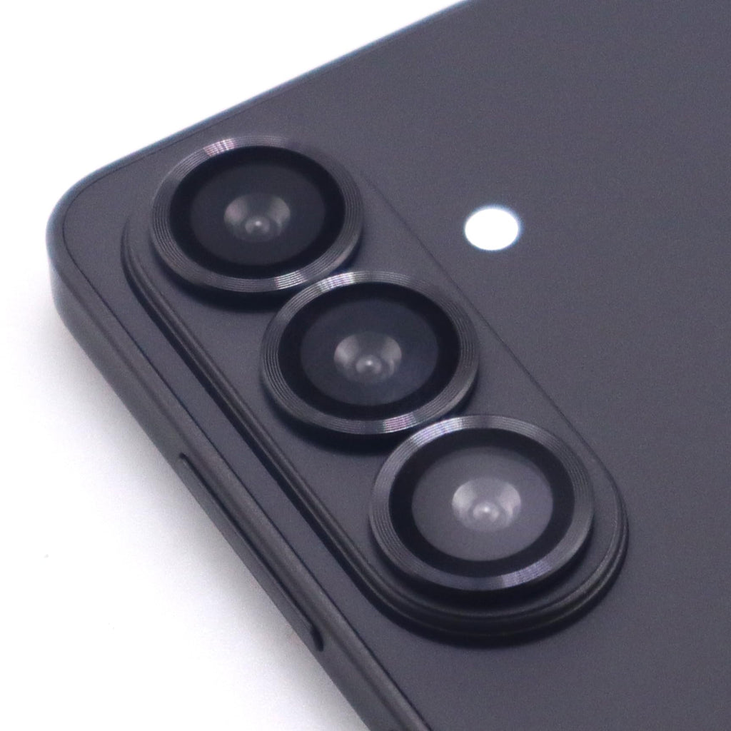 Luxqlo for Samsung Galaxy S26 / S26 Plus Camera Lens Protector Metal Ring Tempered Glass Lens Cover Accessories (Black)