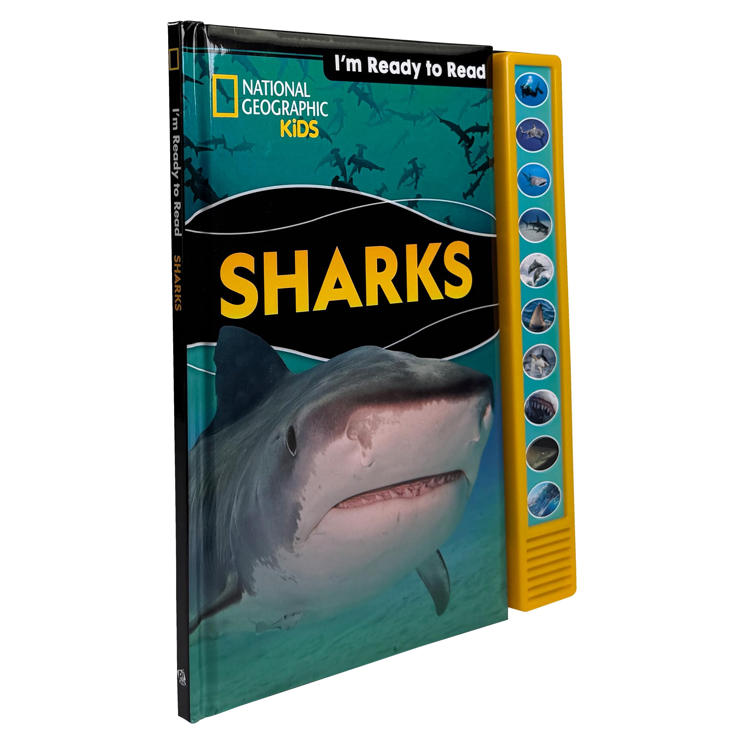 National Geographic Kids - Sharks - I'm Ready to Read Interactive Read-Along Sound Book - Great for Early Readers and Animal Lovers - PI Kids