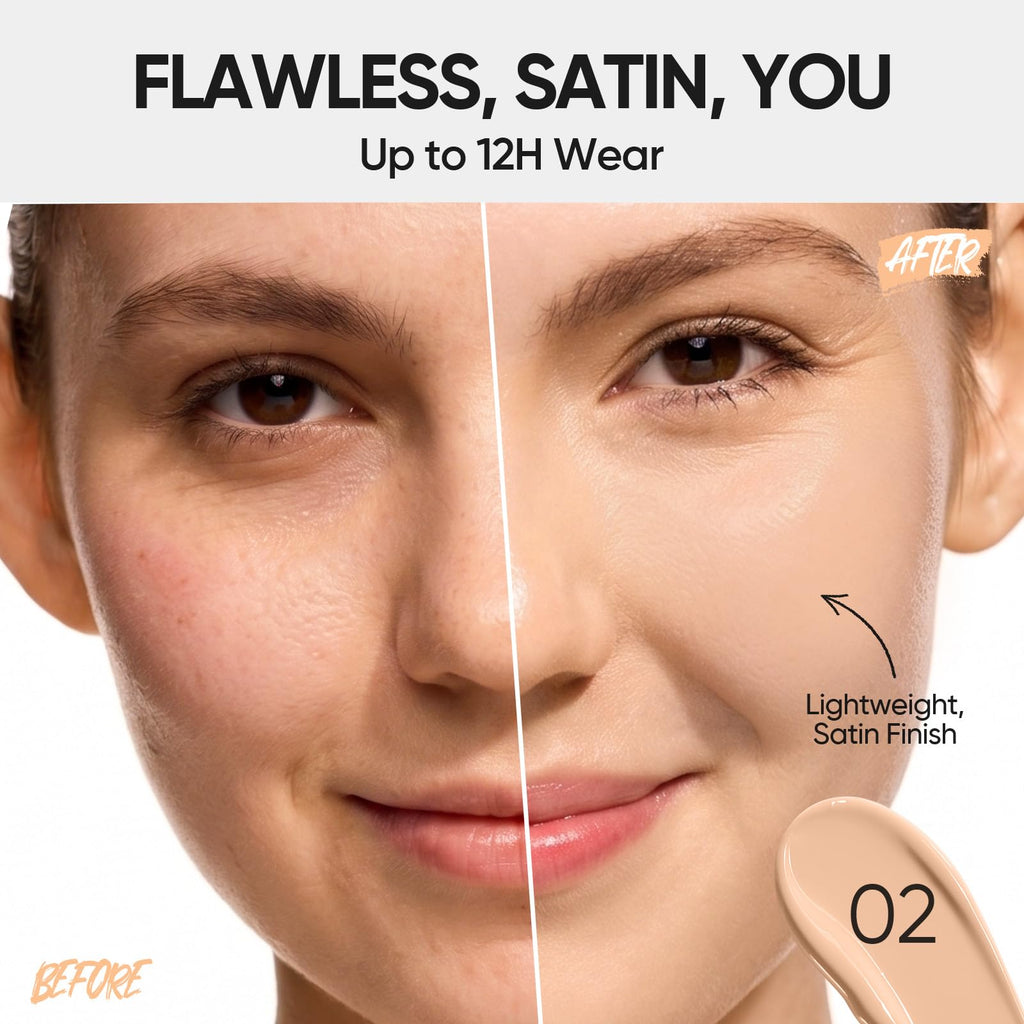 SKINTIFIC Full Coverage Cushion Foundation #02 Ivory